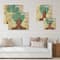 Designart - Portrait of Afro American Woman With Blue Hair I - Modern Print on Natural Pine Wood